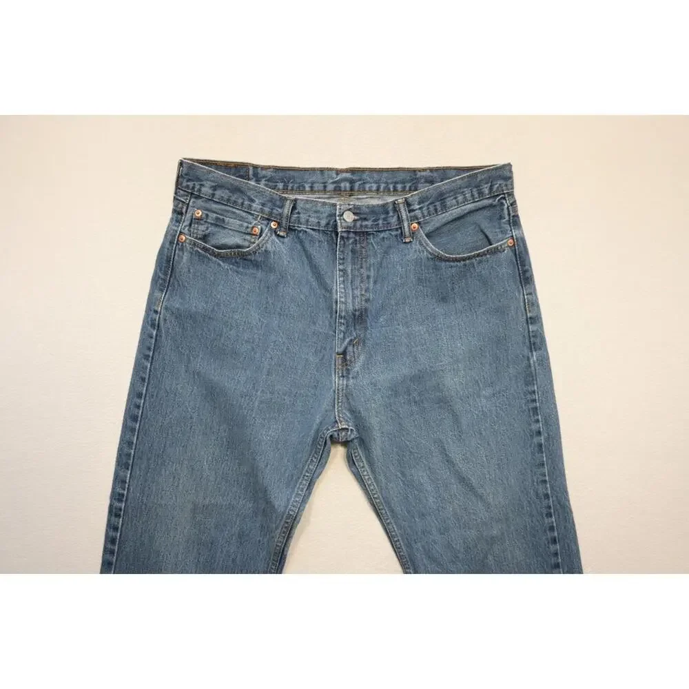 Levi's 505 Regular Fit Straight Rugged Denim Jeans Mens Size 38 x 31 Tag(40x32)‎
